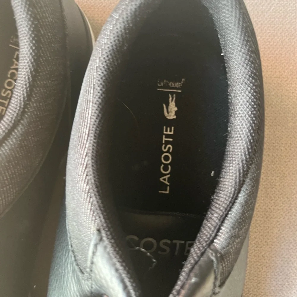 Lacoste Black Leather Sneakers for Men size 8